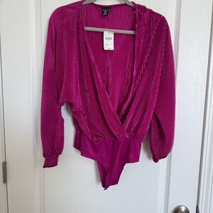 Windsor Fuchsia Ribbed Bodysuit